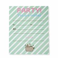 Pusheen Party Invites (Pack of 8) Extra Image 1 Preview